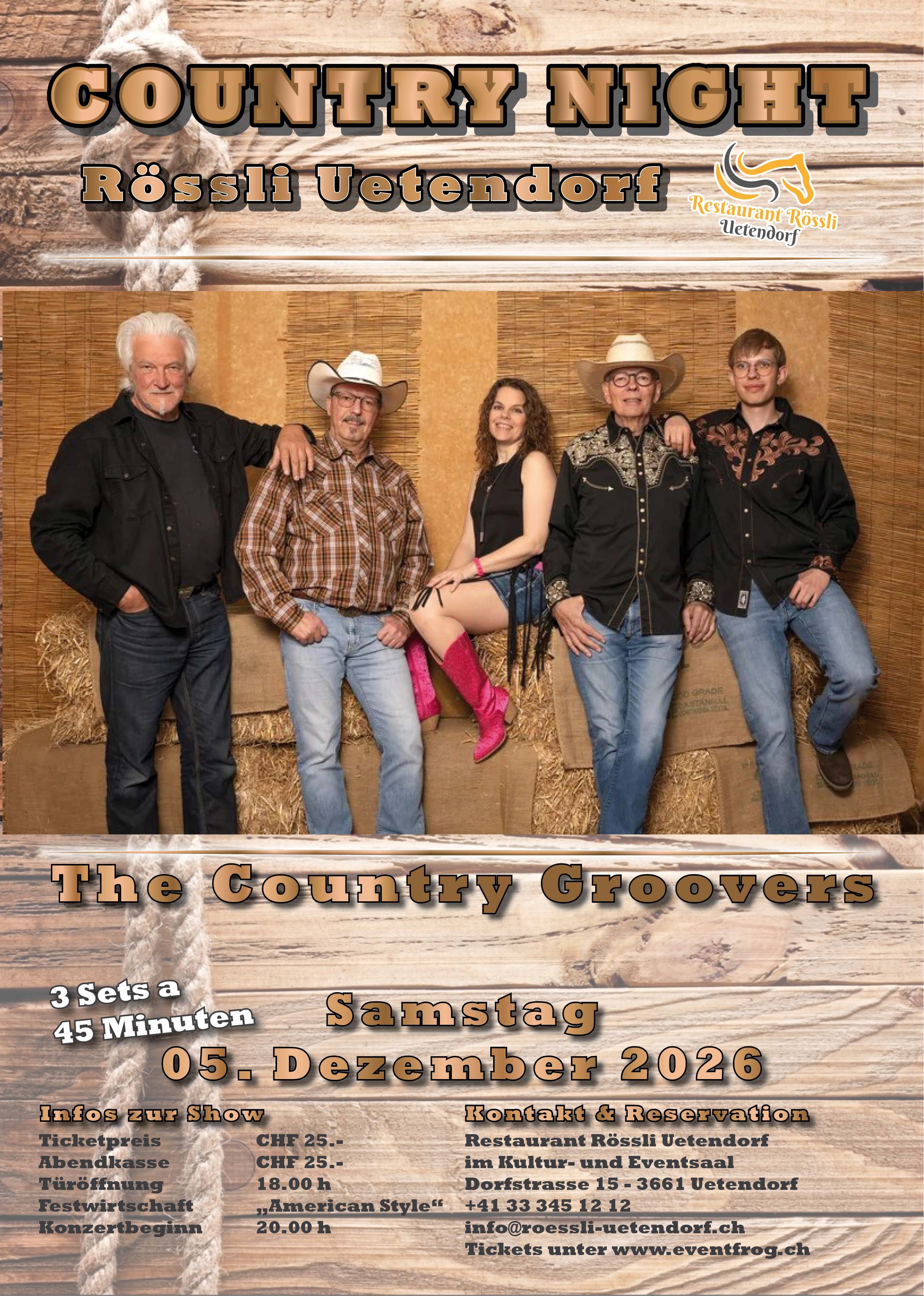 Country Night Flyer Country Groovers