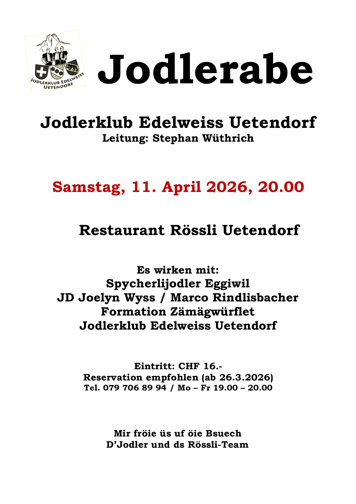 Jodlerabe 2026